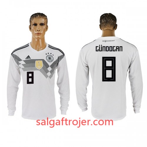 Tyskland Fodboldtrøjer Gundogan 8 Hjemmebanesæt VM 2018 Langærmet Tyskland Fodboldtrøjer Gundogan 8 Hjemmebanesæt VM 2018 Langærmet